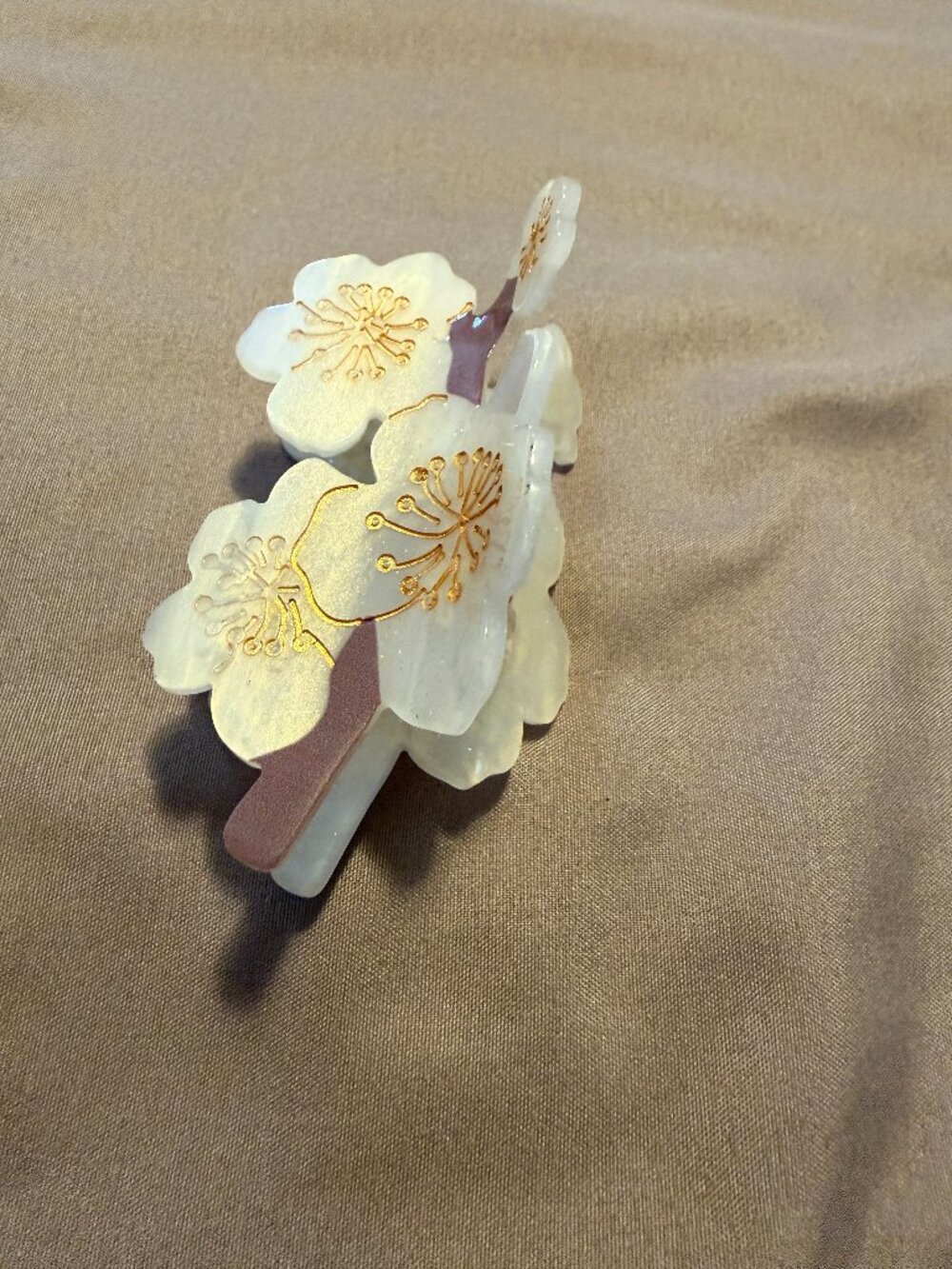 Cherry Blossom Claw Clip Hair Accessory.